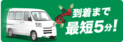 到着まで最短5分！